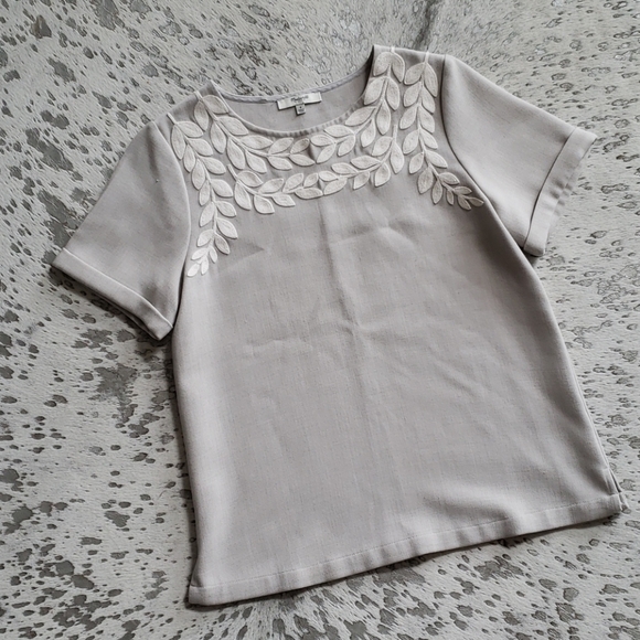Madewell Tops - Madewell Ivy Leaf Embroidered Tee T-Shirt Top S
